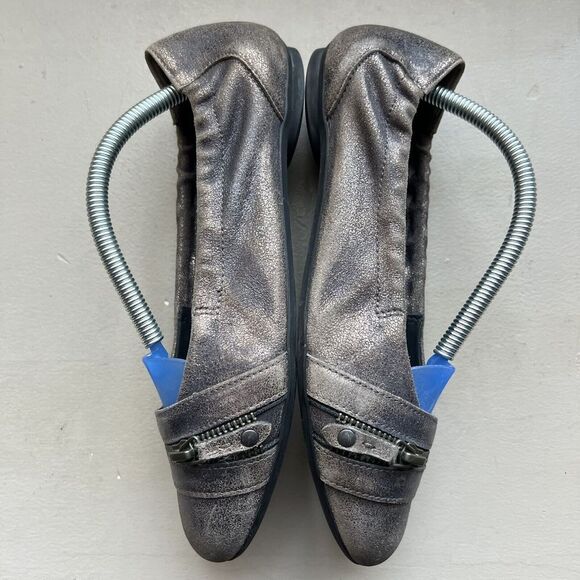 Paul Green Townsend Distressed Metallic Bronze Leather Ballet Flat UK 4.5 US 6.5 - Picture 4 of 16